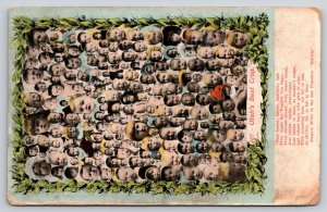 Utah~Best Crop~Joaquin Miller Babies Poem~Leaf Frame~Portraits~1910 Postcard