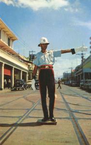 Point Duty Kings Street Jamaica Unused Vintage Postcard D15