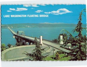 Postcard Lake Washington Floating Bridge, Washington