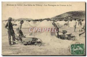 Old Postcard Around The Saline Villeroy Salt crystals mountains