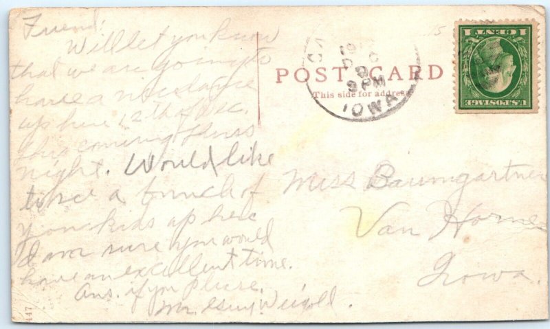 c1910s Waterloo, IA Grace ME Methodist Episcopal Church Litho Photo Postcard A61