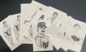 18 Original Baseball Players By Ted Williams The kid Postcards Collection Lot