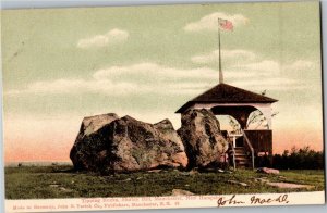 Tipping Rocks Shirley Hill Manchester NH Undivided Back Vintage Postcard U21