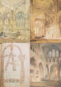 The Salisbury Psalter 4x Cathedral LIbrary Painting Postcard s