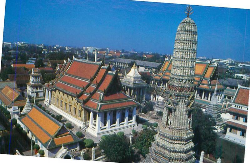 Postcard Pagoda Wat Arun Ratchawararam Temple of Dawn  Thailand   # 3726A