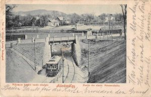 Huvosvolgy Hungary Trolley Railroad Vintage Postcard AA8005