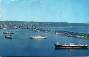 Vtg Minnesota MN Vessels Boats Ships in Duluth Superior Harbor 1970s Postcard