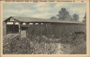 Bloomsburg Pennsylvania PA Covered Bridge 1930s-50s Postcard