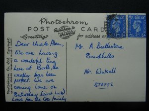 Wales Ceredigion BORTH Panoramic View c1950's RP Postcard by Photochrom