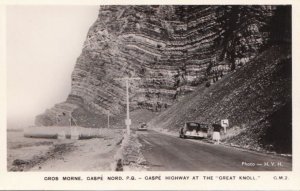 Postcard RPPC Gros Morne Gaspe Nord PQ Highway Great knoll Canada