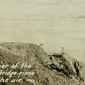 c.1930s Construction Marin Pier Golden Gate Bridge Tower San Francisco RPPC