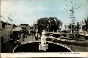 Postcard Al Fresco Park in Peoria, Illinois