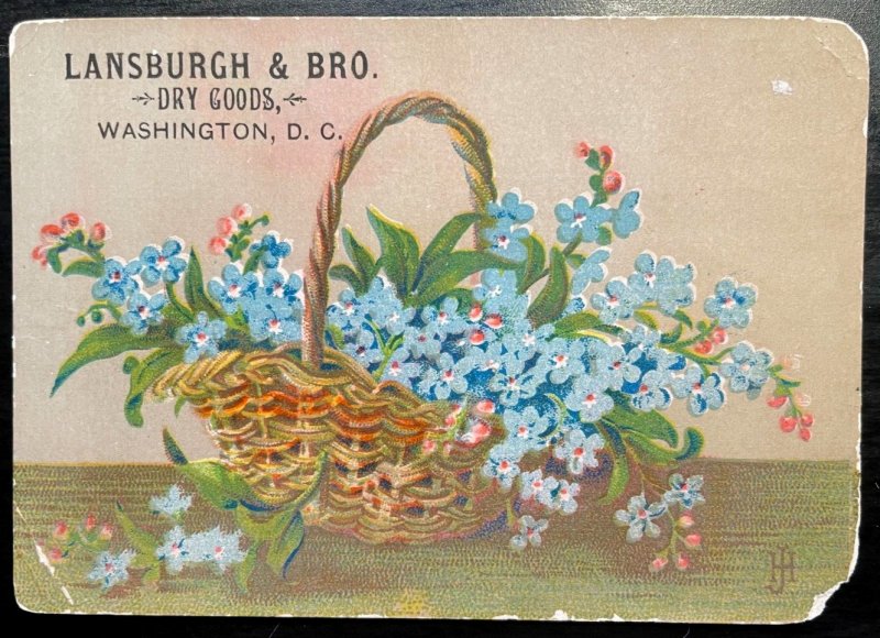 Vintage Trade Card - 1882 Lansburgh & Bro. Dry Goods, Washington, D.C.