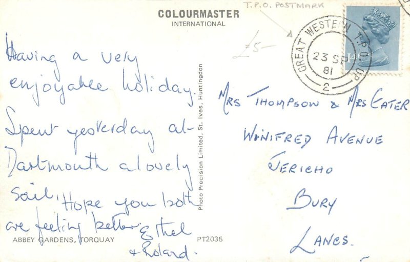 UK England Devon Torquay abbey gardens