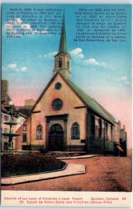 Postcard - Church of Our Lady of Victories (Lower Town), Quebec, Canada