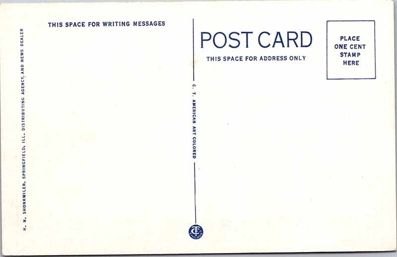 Postcard HOUSE SCENE Springfield Illinois IL AK6046