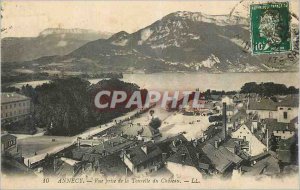 Annecy Old Postcard View from the Castle of Turret