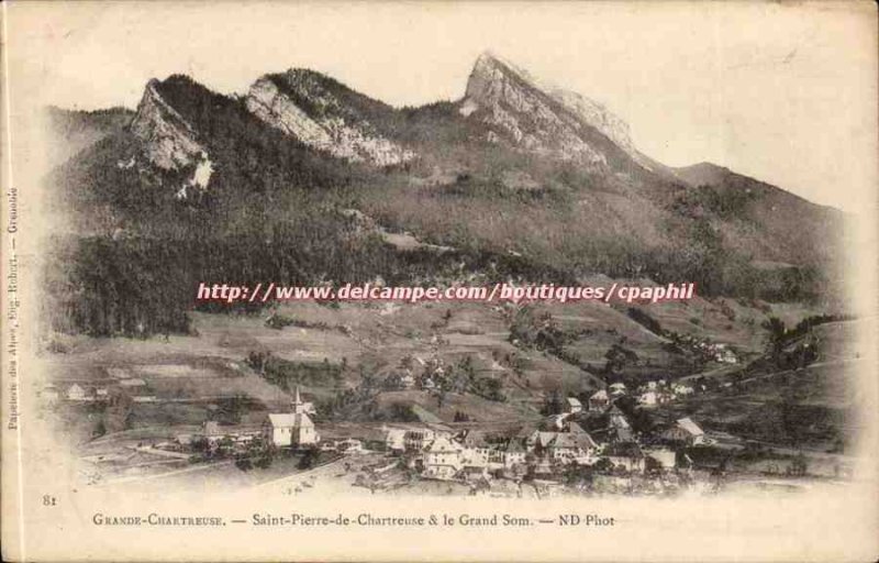 Grande Chartreuse Postcard Old Saint Pierre de Chartreuse and Grand Som