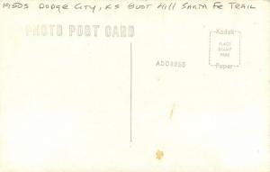 Boot Hill Santa Fe Trail Dodge City Kansas 1950s RPPC Photo Postcard 13397