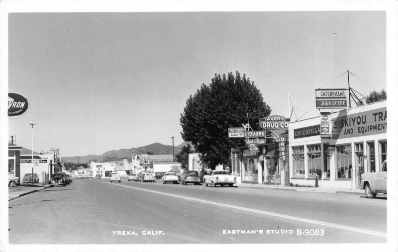 Real Photo Postcard Businesses and Street Scene in Yreka, California