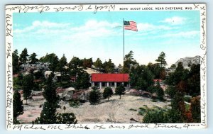 CHEYENNE, WY ~ Harry Hynds BOY SCOUT LODGE c1920s Laramie County  Postcard