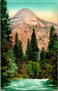 Vtg Postcard 1910s Yosemite National Park California North Dome Happy Isles UNP