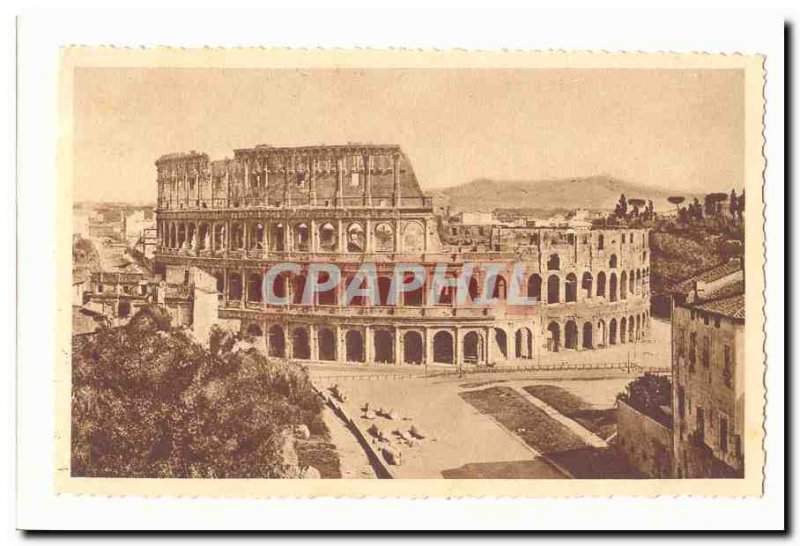 Roma Old Postcard Antiteatro Flavio Colosseo (colisee)
