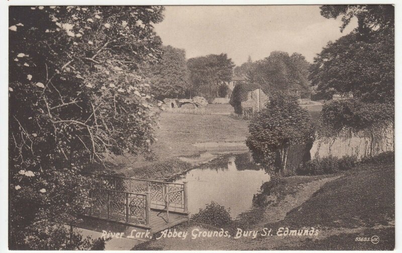 Suffolk; River Lark, Abbey Grounds, Bury St Edmunds PPC By Valentines, Unused 