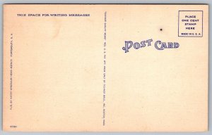 Kittery Point Maine Old Fort McClary Ruins Historic Landmark Linen Postcard 