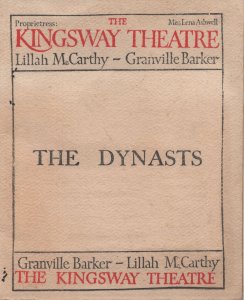 The Dynasts Thomas Hardy Seating Map WW1 Toilet London Theatre Programme