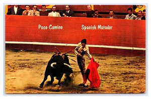 The Bull Fight Paco Camino Spanish Matador Tijuana Mexico Postcard