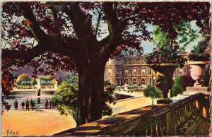 Luxembourg Gardens Antique Postcard DB UNP Unused Paris En Flanant 