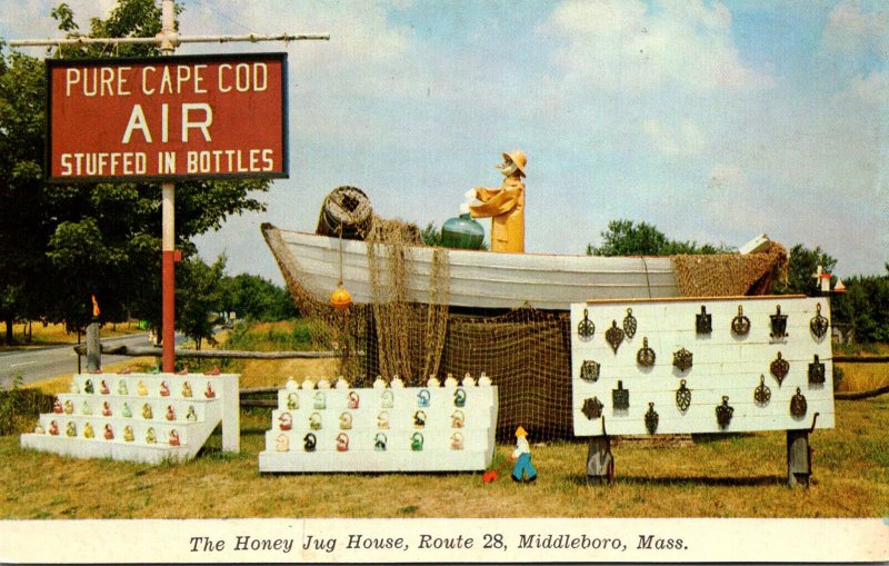 Massachusetts Middleboro Honey Jug House Pure Cape Cod Air Stuffed In Bottles