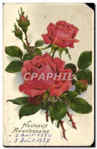 Old Postcard Fancy Flower