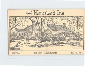 Postcard The Homestead Inn Ludlow Massachusetts USA