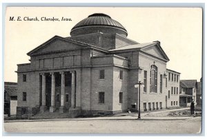 Cherokee Iowa IA Postcard  Methodist Episcopal Church Exterior Roadside c1920's