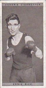 Ogdens Vintage Cigarette Card Pugilists In Action 1928 No 34 Ernie Rice