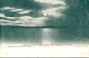 Colorado Pueblo Moonlight On Lake Minequa