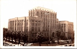 Real Photo Postcard County City Hall in Phoenix, Arizona