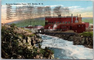 1920's Burgess Sulphite Paper Mill Berlin New Hampshire NH Posted Postcard