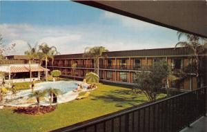 Sarasota Florida~Ramada Inn~People @ Swimming Pool~US Highway 41~1960s Postcard