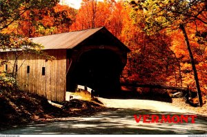 Vermont Perkinsville Downers Bridge Covered Bridge Over Black River