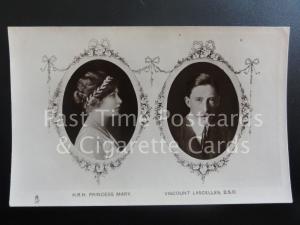 Old Tucks H.R.H. Princess Mary & Viscount Lascelles, D.S.O. Betrothal RP c1921