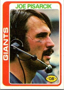 1978 Topps Football Card Joe Pisarcik New York Giants sk7263