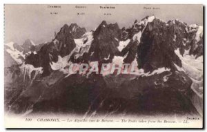 Chamonix Old Postcard views of Brevent needles (climbing climbing)