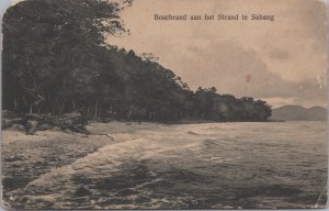 Indonesia Bosrand Strand Sabang Atjeh Vintage Postcard C146