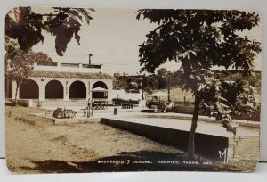 RPPC Tampico Tamps Mexico 7 Leguas Restaurant Spa Swimming Postcard C14