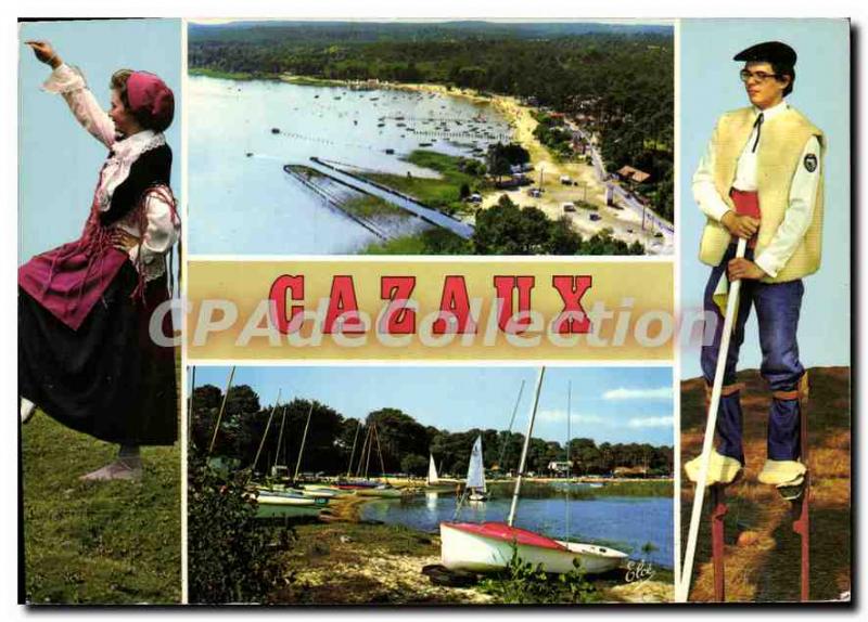 Postcard Modern Cazaux View Aerienne The Beach
