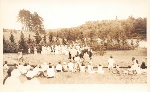 H84/ Kennebec Camp Maine RPPC Postcard c1930s Campers Horse Parade42