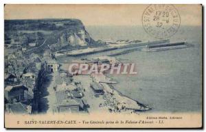 Saint Valery en Caux - Vue Generale taking the Cliff of Upstream - Old Postcard